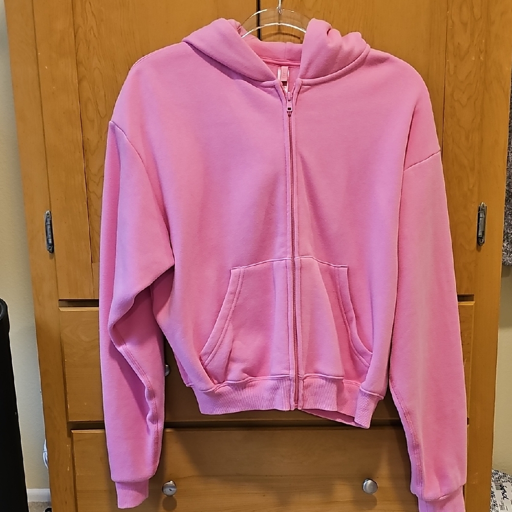 Skims Bubblegum Pink Zip Hoodie